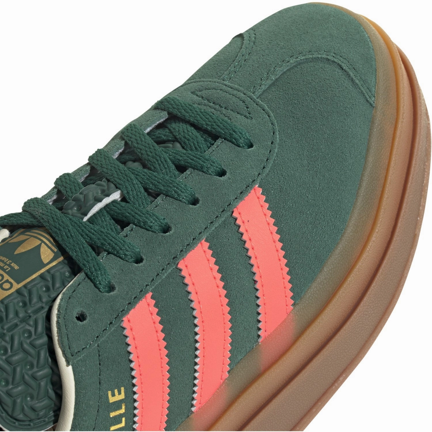 Adidas Originals Collegiate Green/Signal Coral/Cream White Gazelle Bold J Sneakers Future-Ease