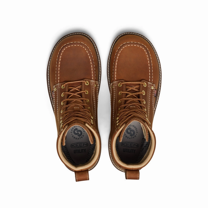 Men'S Liberty 8" Waterproof Boot (Soft Toe)  |  Leather Brown/Birch Designed For Days Hybrid Life