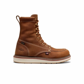 Motion Clarity Men'S Liberty 8" Waterproof Boot (Soft Toe)  |  Leather Brown/Birch
