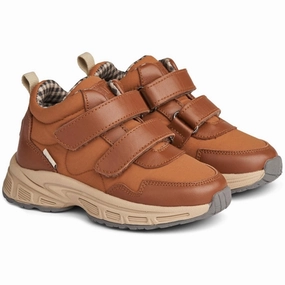 Effortless Minimal Wheat Sneakers Leony Tex Cognac