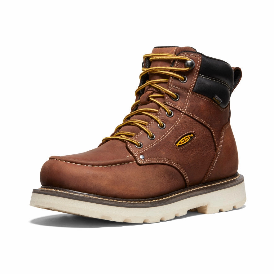 Effortless Utility Smart Casual Men'S Cincinnati 6" Waterproof 90 Heel Boot (Soft Toe)  |  Tuscan Red/Sandshell