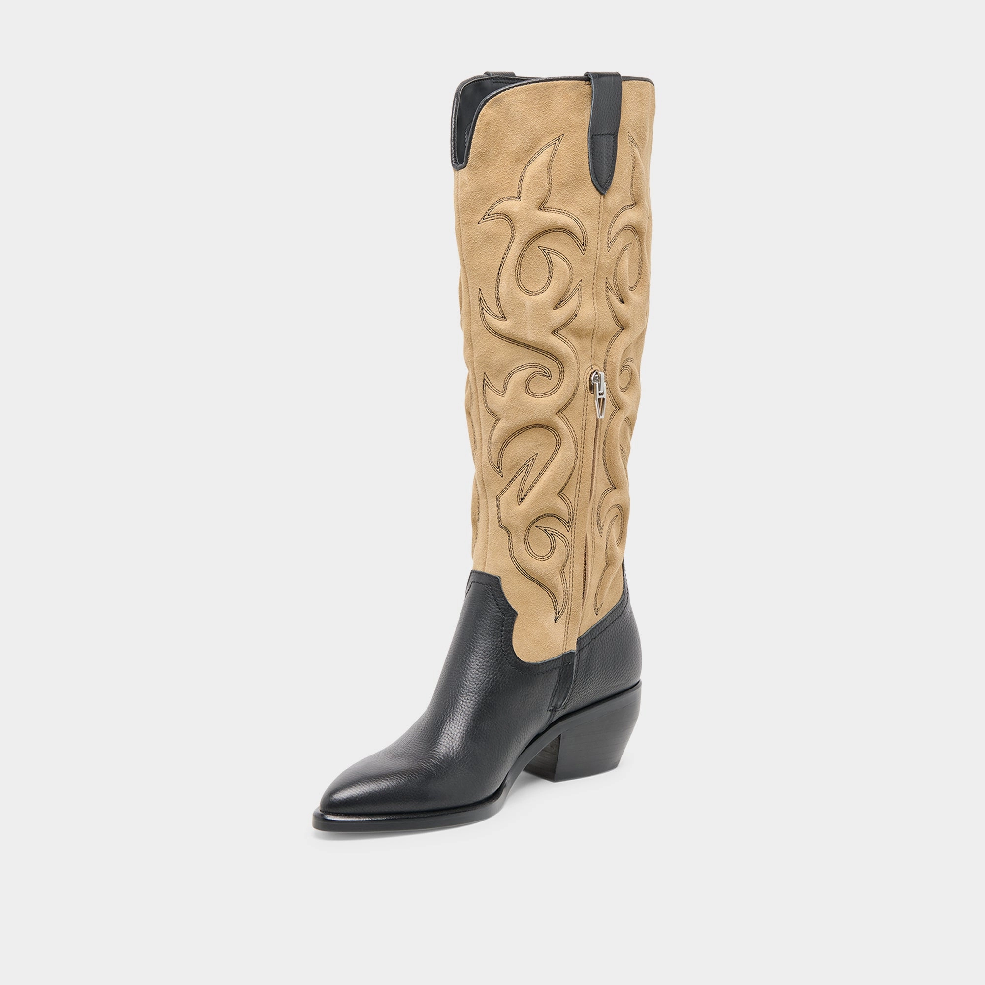 Iconic Minimalism Understated Cool Mirla Boots Black Multi Leather