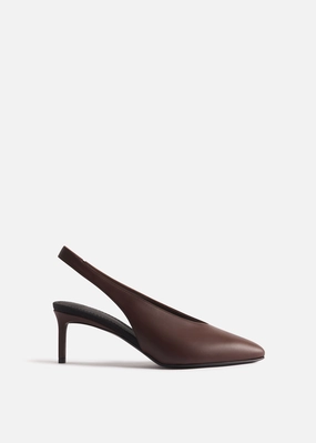 Pointed Slingback Heel In Chocolate Crafted Balance