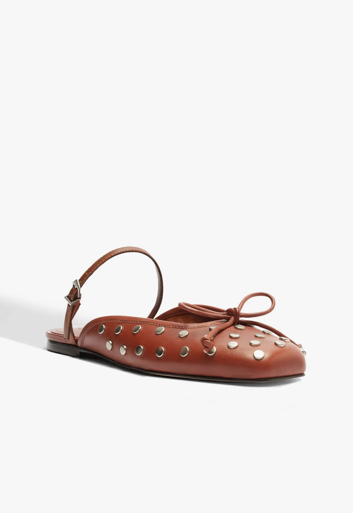 Arissa Mule Studs Leather Flat Built For Pace