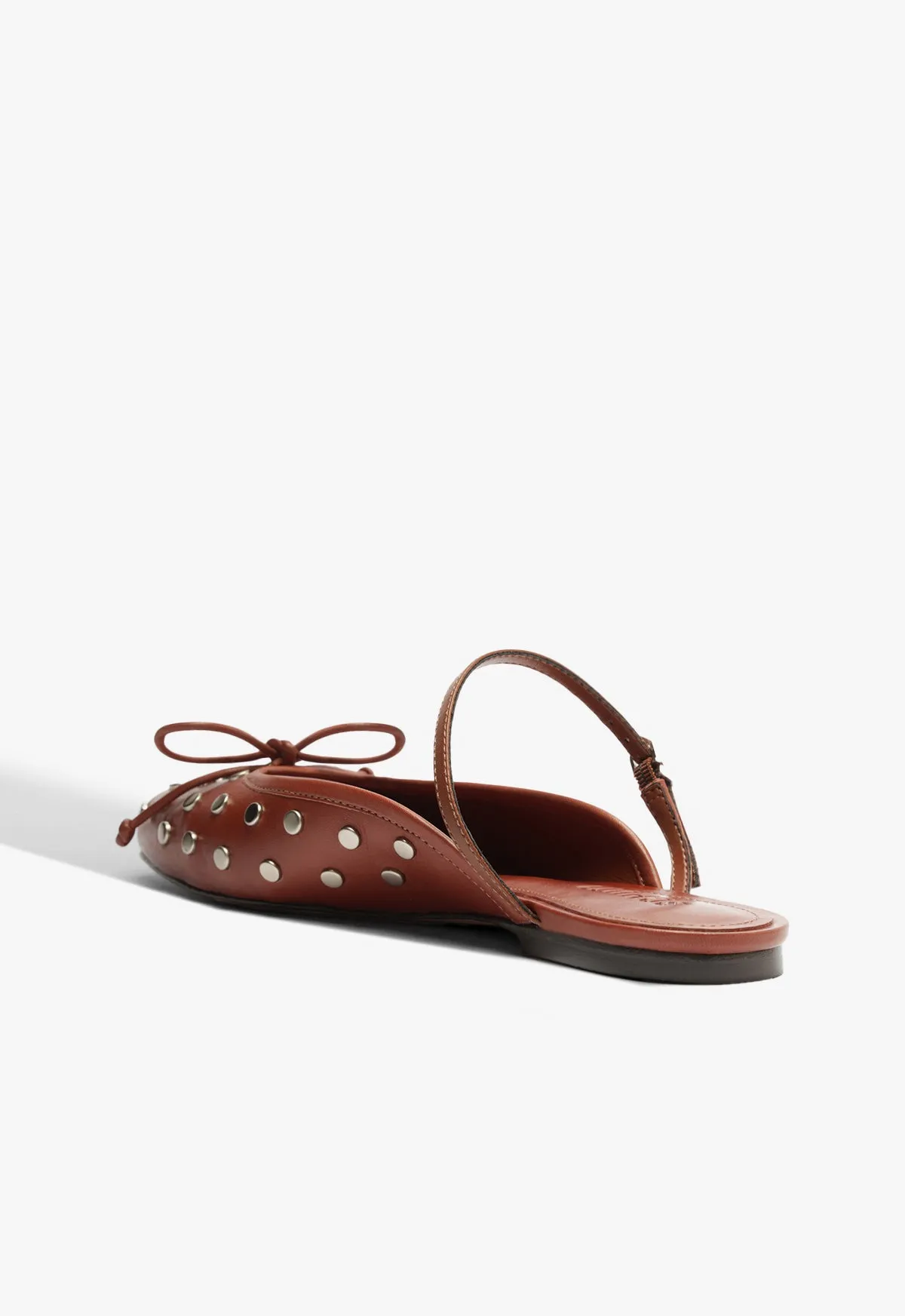 Shape Your Day Arissa Mule Studs Leather Flat