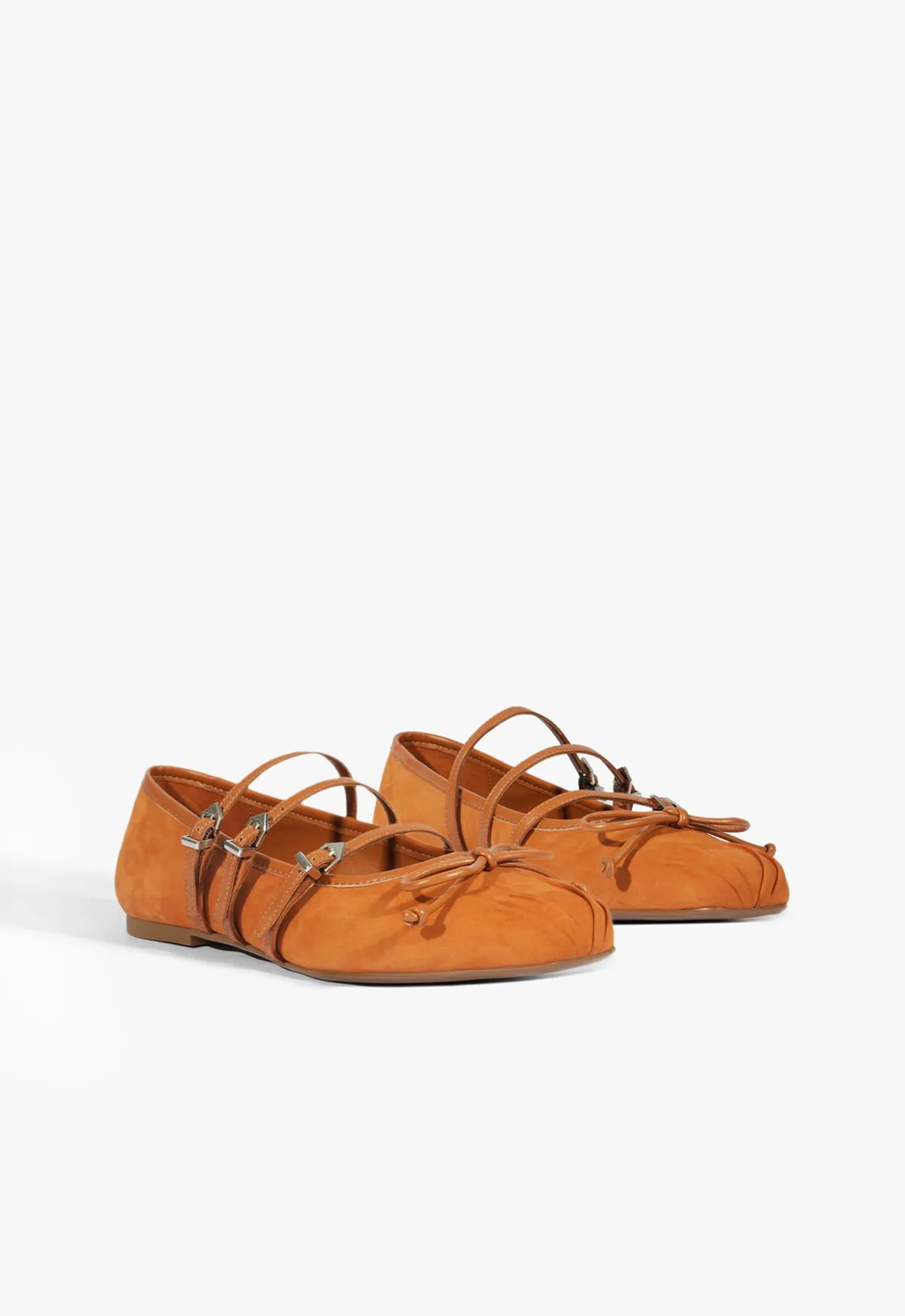 Arissa Brown Suede Ballet Flat Smooth Fit Seamless Lifestyle