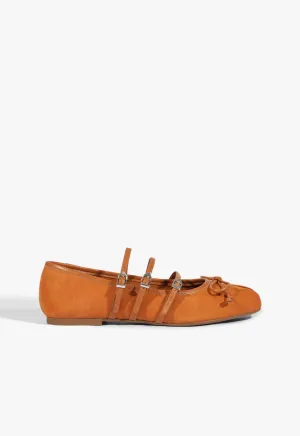 Arissa Brown Suede Ballet Flat Unisex Energy