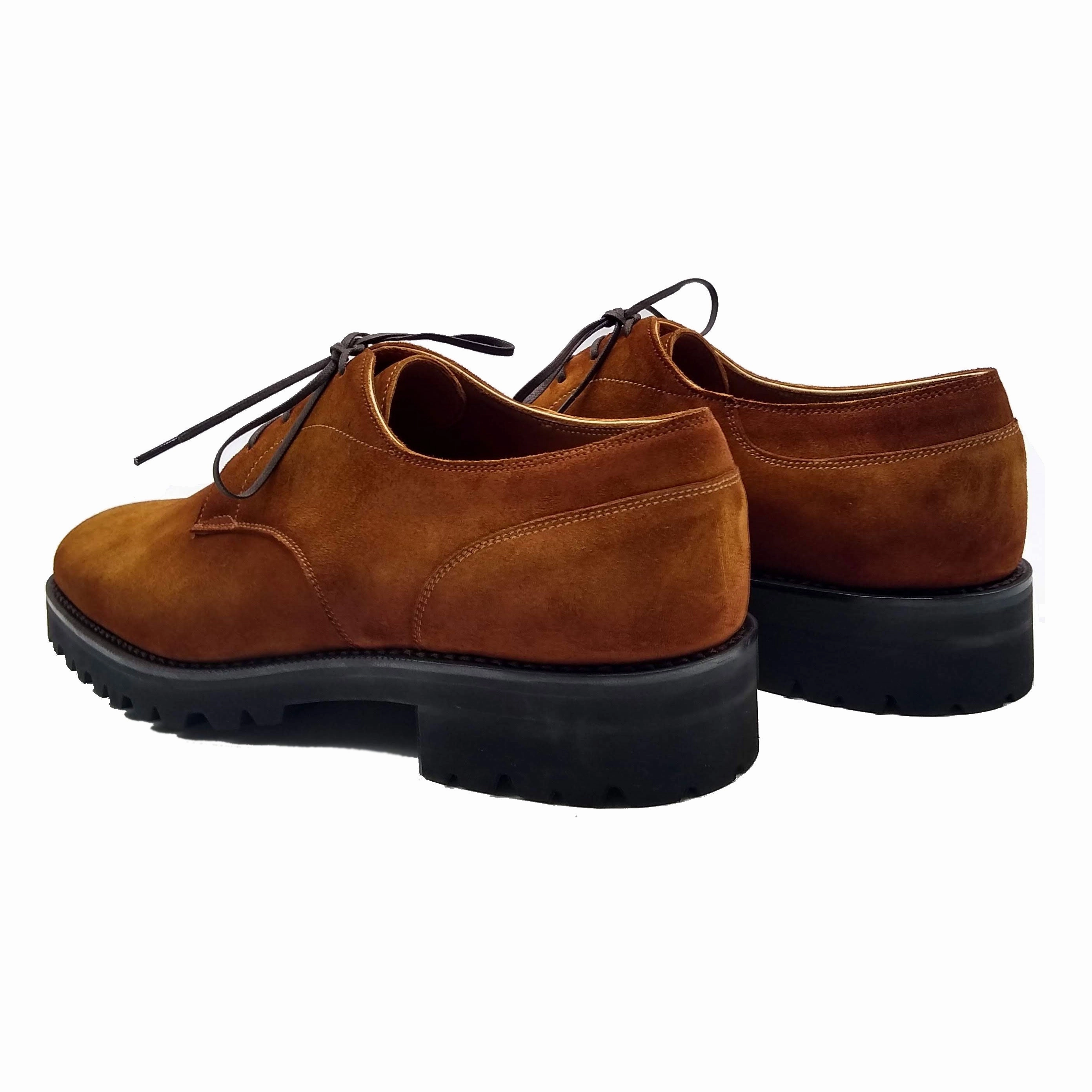 Subtle Impact Derby Simple Shoe Mto - Bronze Suede