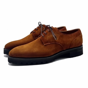 Chill-Crafted Derby Simple Shoe Mto - Bronze Suede