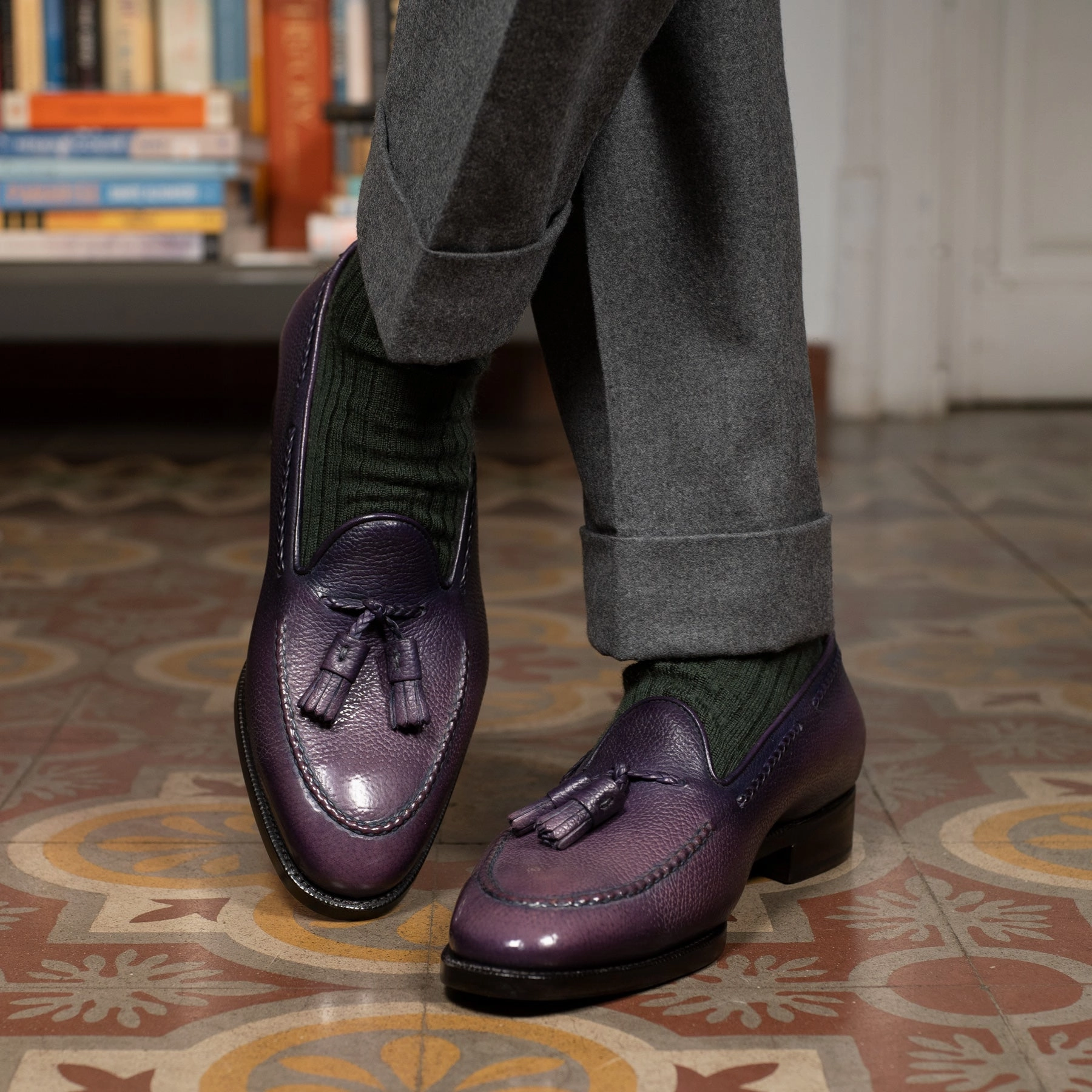Gillespie Tassel Loafer Mto - Violet Patina Flow-Forward Gear