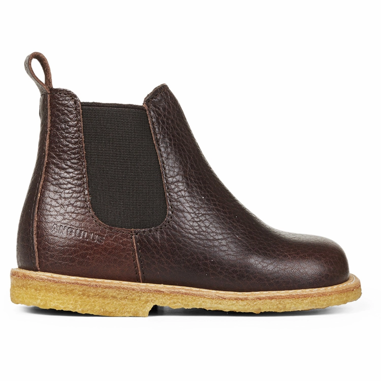 Elevated Minimal Modular Design Angulus Dark Brown/Brown Classic Chelsea Boot With Elastic And Zipper