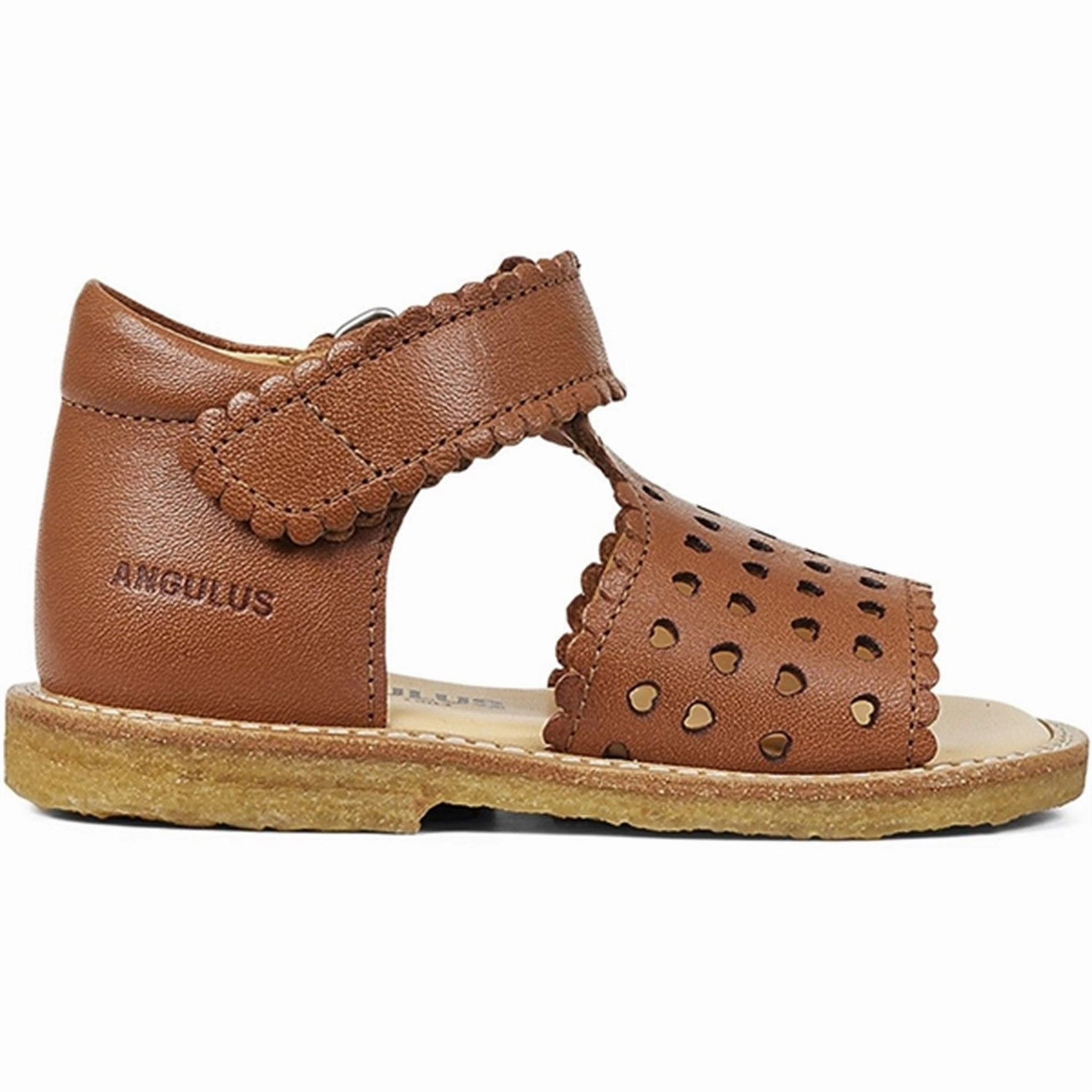 Adaptive Aesthetic Wear The Moment Angulus Starter Sandal W. Velcro And Hearts Cognac