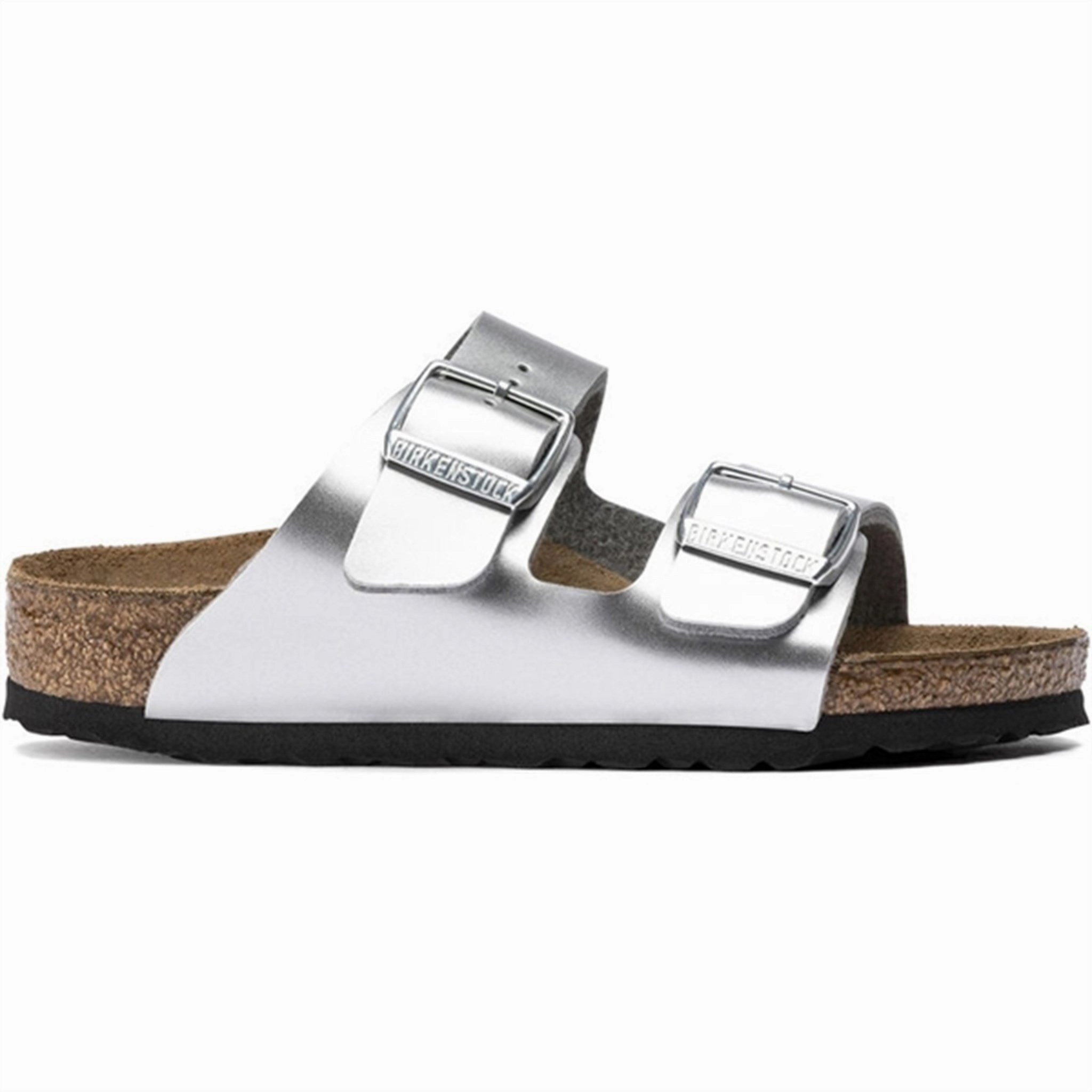 Birkenstock Arizona Kids Bf Electric Metallic Silver Sandals Anytime Movement Form-Light Fit