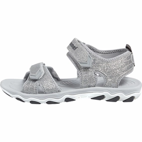 Essentials, Upgraded Hummel Sandal Glitter Jr Silver