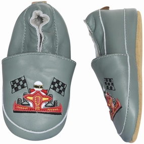 Daily Balance Melton Trellis Go-Cart Leather Slippers