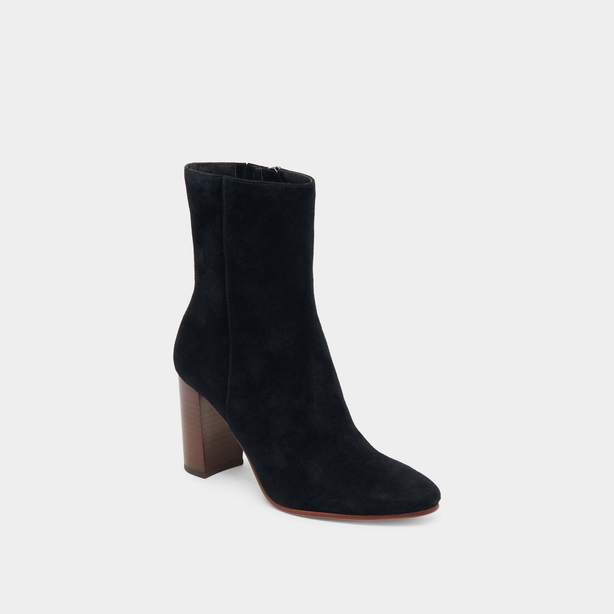 Expressive Minimal Pulse Of The City Suzy Booties Onyx Suede