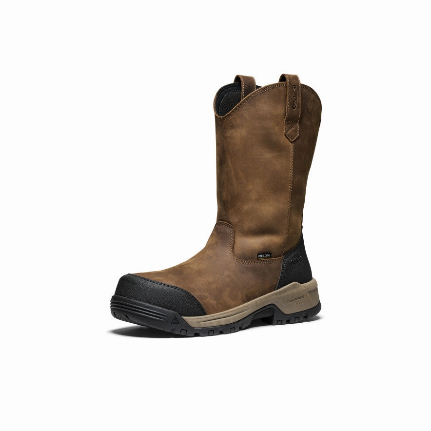 Men'S Evanston Pull-On Waterproof Boot (Carbon Toe)  |  Bison/Black City-Ready Wear