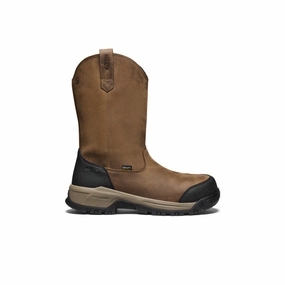 Urban Evolution Crafted To Wear Men'S Evanston Pull-On Waterproof Boot (Carbon Toe)  |  Bison/Black