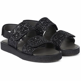 Active Lifestyle Gear Angulus Glitter Sandal W. Velcro Black/Black Glitter