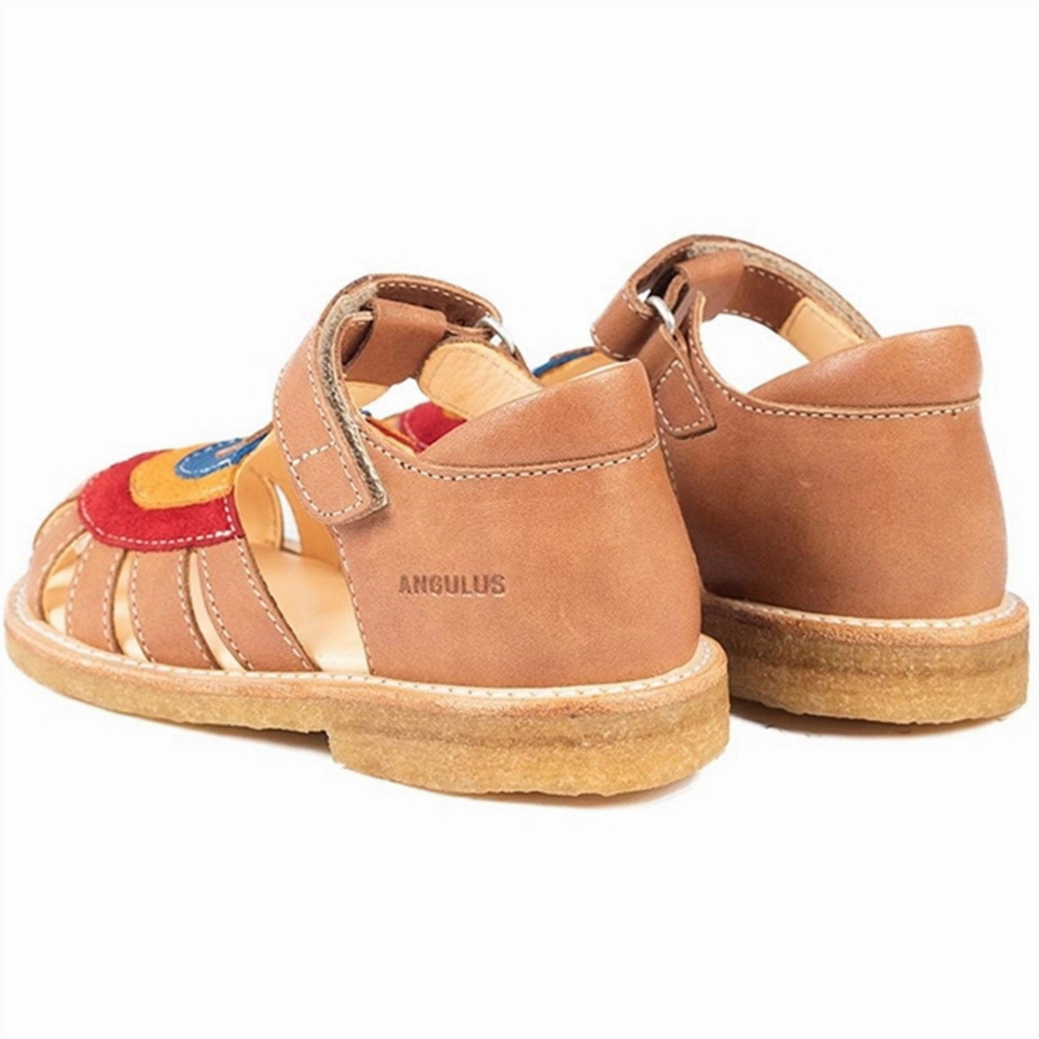 Angulus Sandals Tan/Red/Sun Yellow/Bright Blue Your Flow Wear