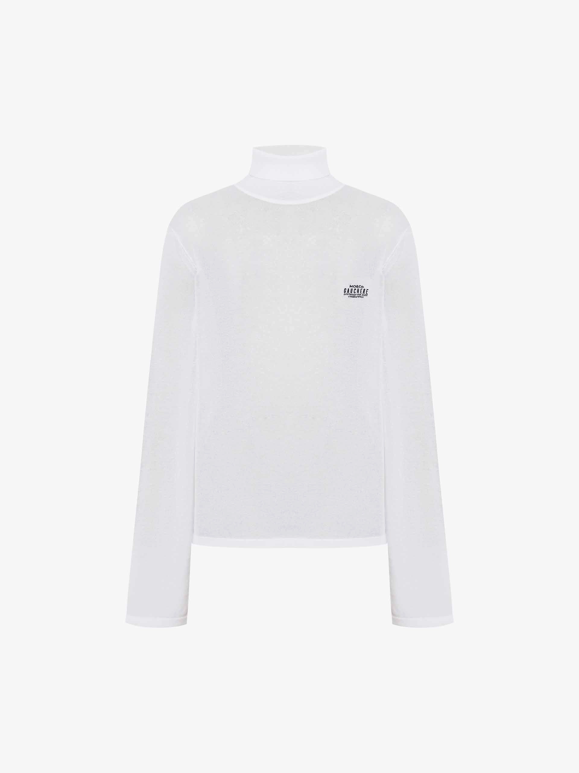 Cotton Blend Turtleneck Sweater