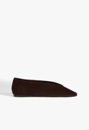 Courtney Suede Flat Tailored Utility Comfort In Layers