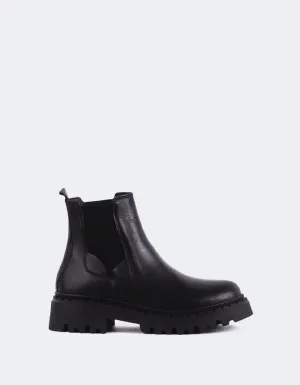Hayes Black Leather Comfort In Motion