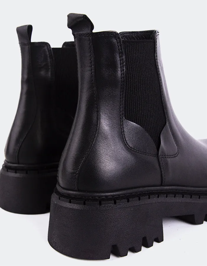 Hayes Black Leather Tailored Utility
