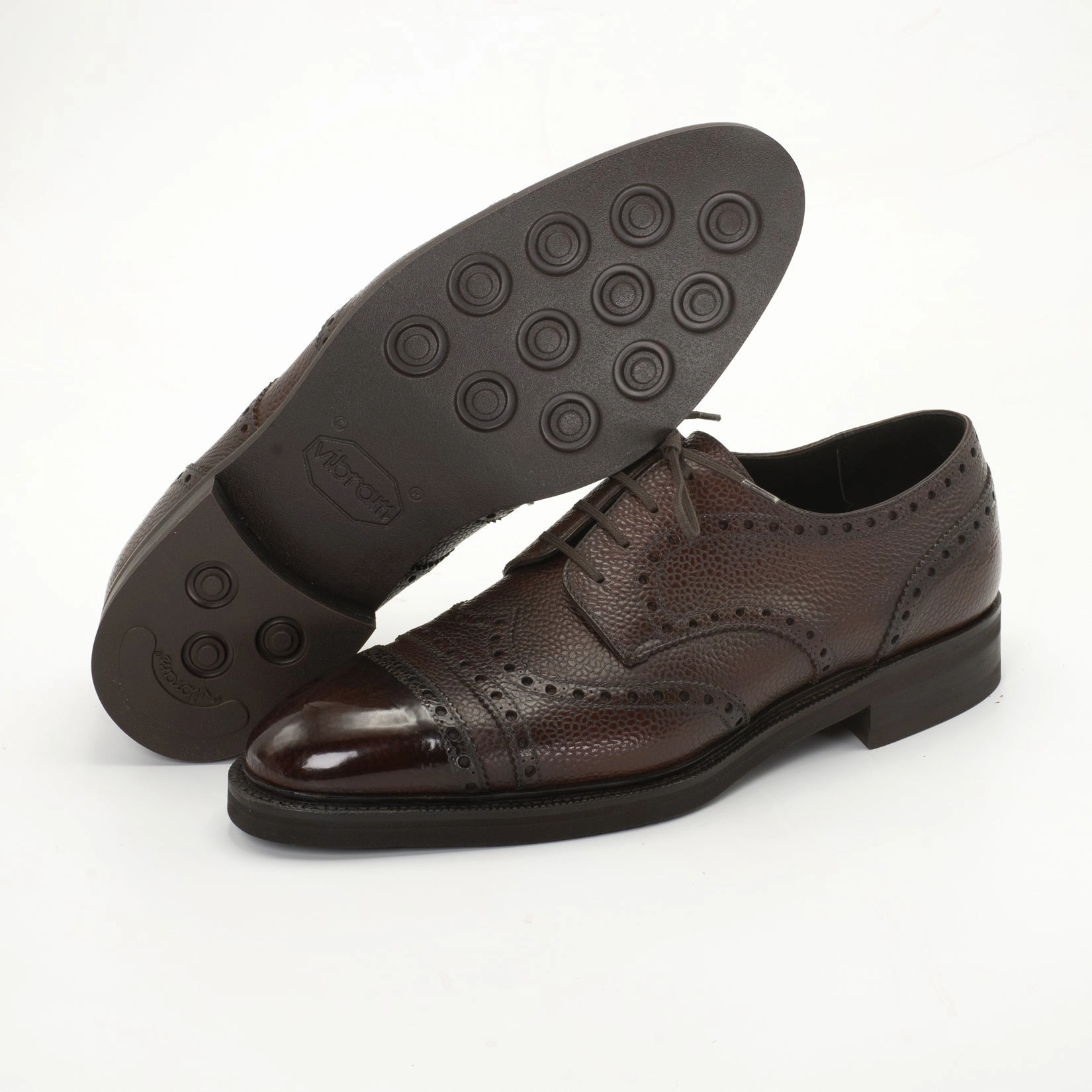 Derby Megabrogue Shoe Mto - Marron Mediterraneo Balanced Design