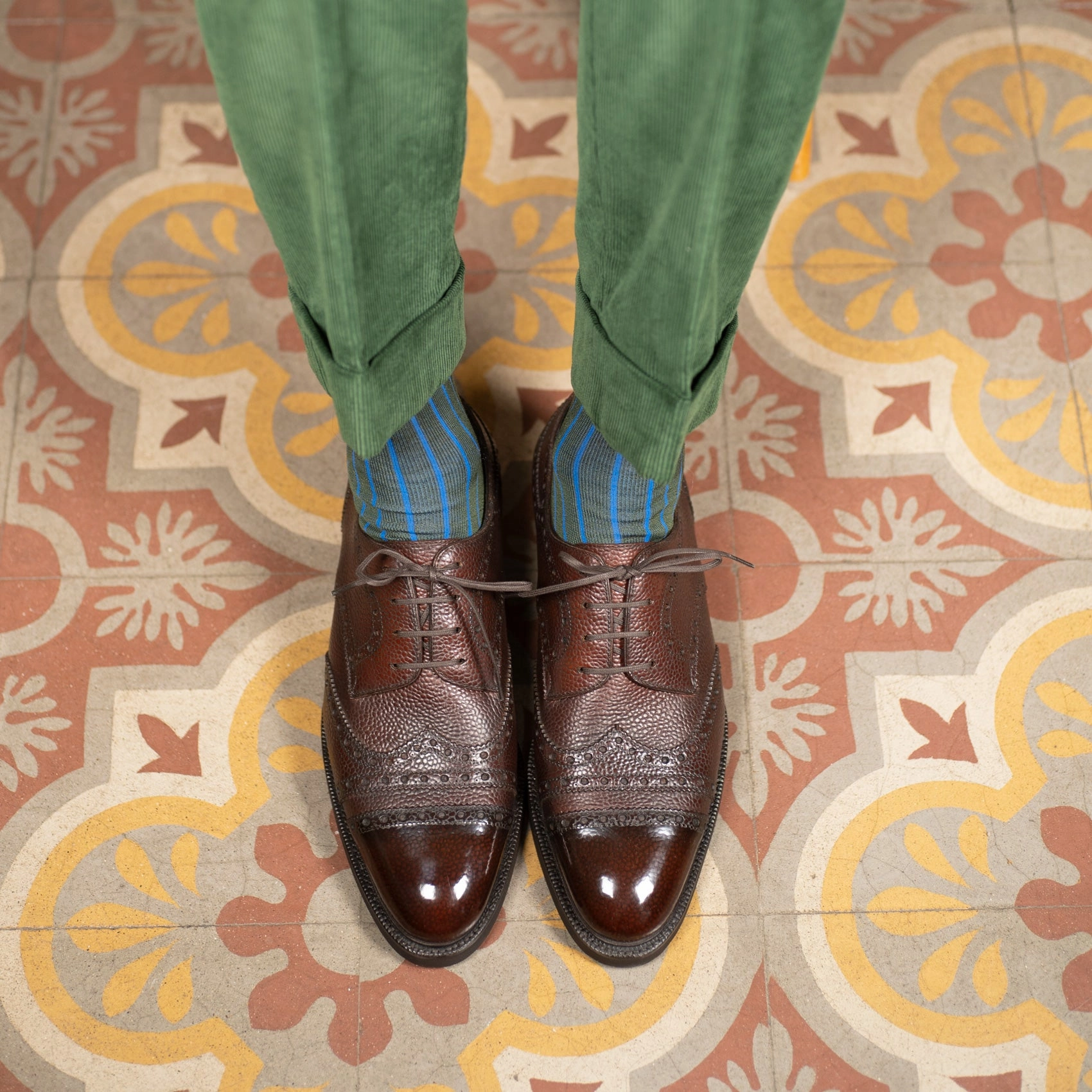 Derby Megabrogue Shoe Mto - Marron Mediterraneo Tailored For Life Multi-Context Style