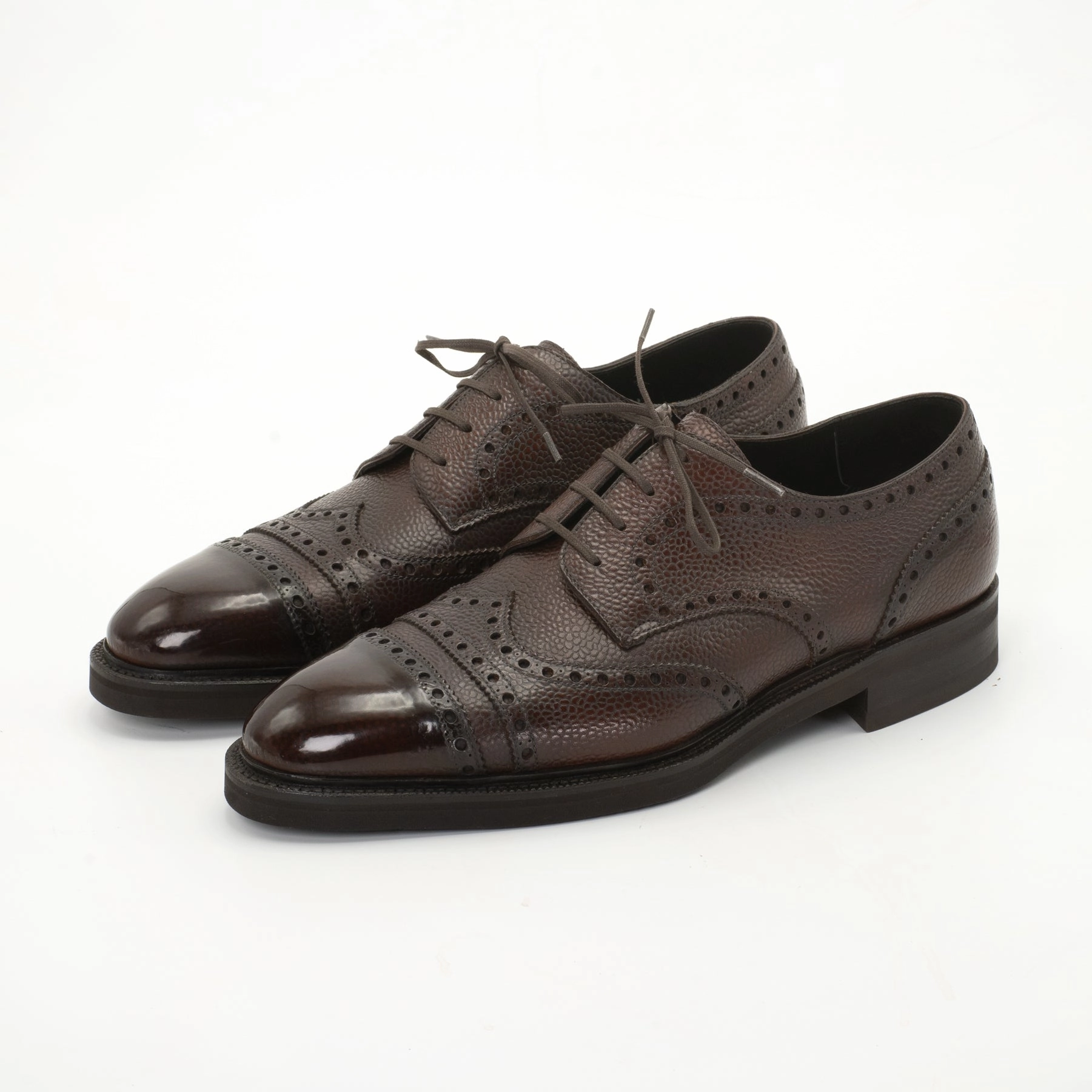 Derby Megabrogue Shoe Mto - Marron Mediterraneo Cool Tones