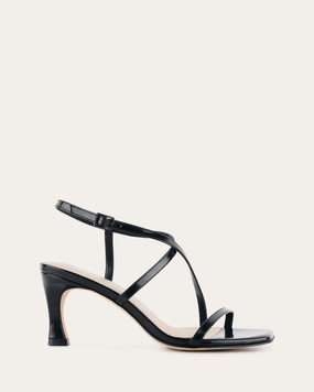 Jockey High Heel Sandals Black Leather Quiet Vibe Coolly Crafted