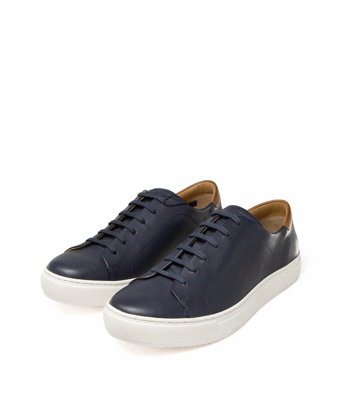 Low-Key Bold Unisex Energy Murphy Grained Navy Sneakers
