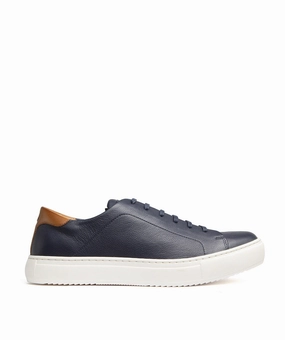 Shift Your Gear Murphy Grained Navy Sneakers