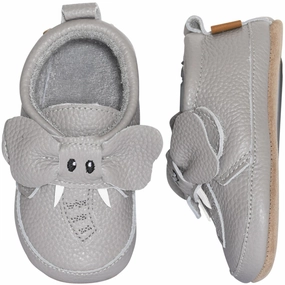 Melton Opal Gray Elephant Leather Slippers Responsive Design