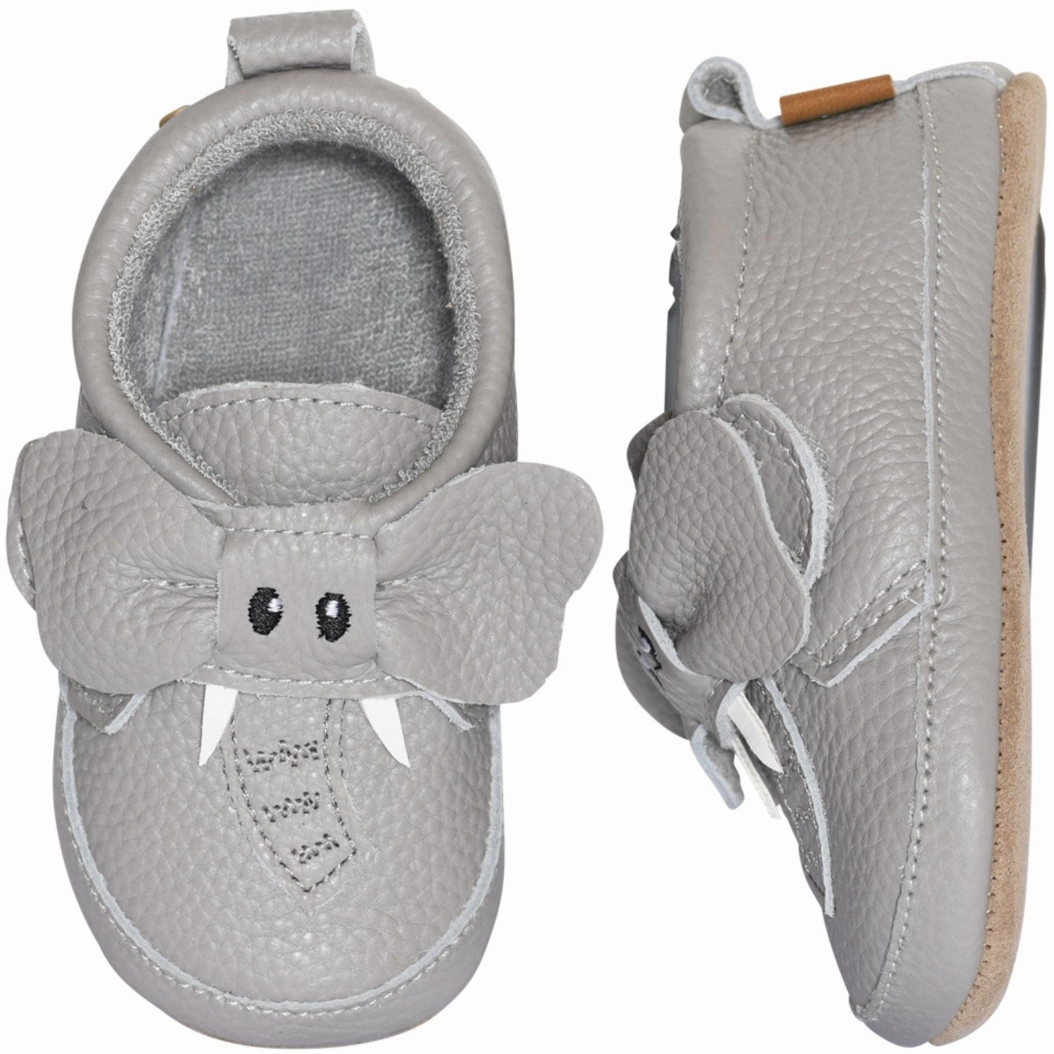 Melton Opal Gray Elephant Leather Slippers Responsive Design