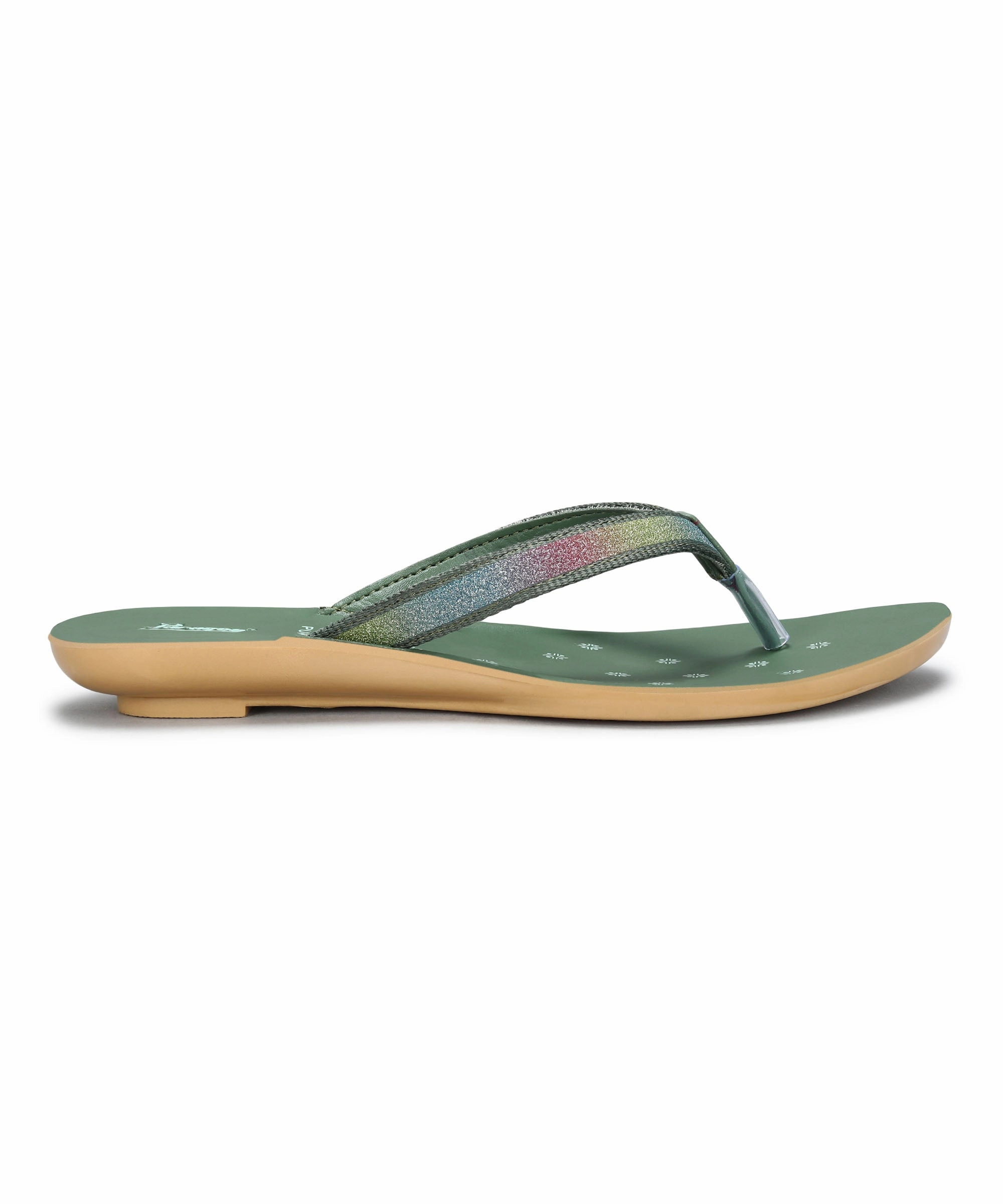 Dynamic Fit Core Style System Paragon Women'S Slip On Flat Green Sandals | Durable Dailywear Sandals