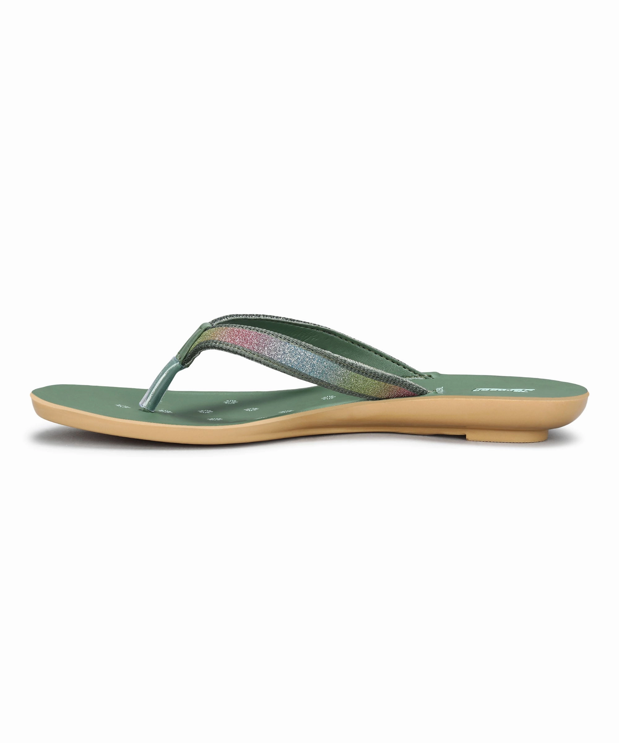 Fluid Motionwear Paragon Women'S Slip On Flat Green Sandals | Durable Dailywear Sandals