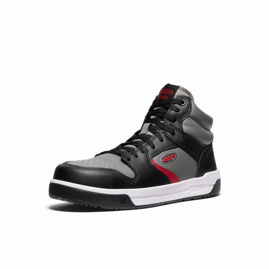 Men'S Overton Mid Work Shoe (Carbon Toe)  |  Steel Grey/Black Make It Flow