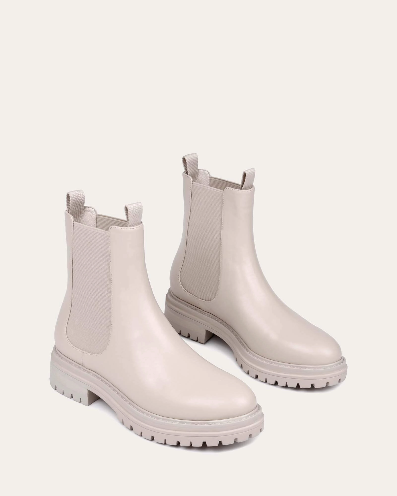 Bloom Flat Ankle Boots Bone Leather Express Yourself