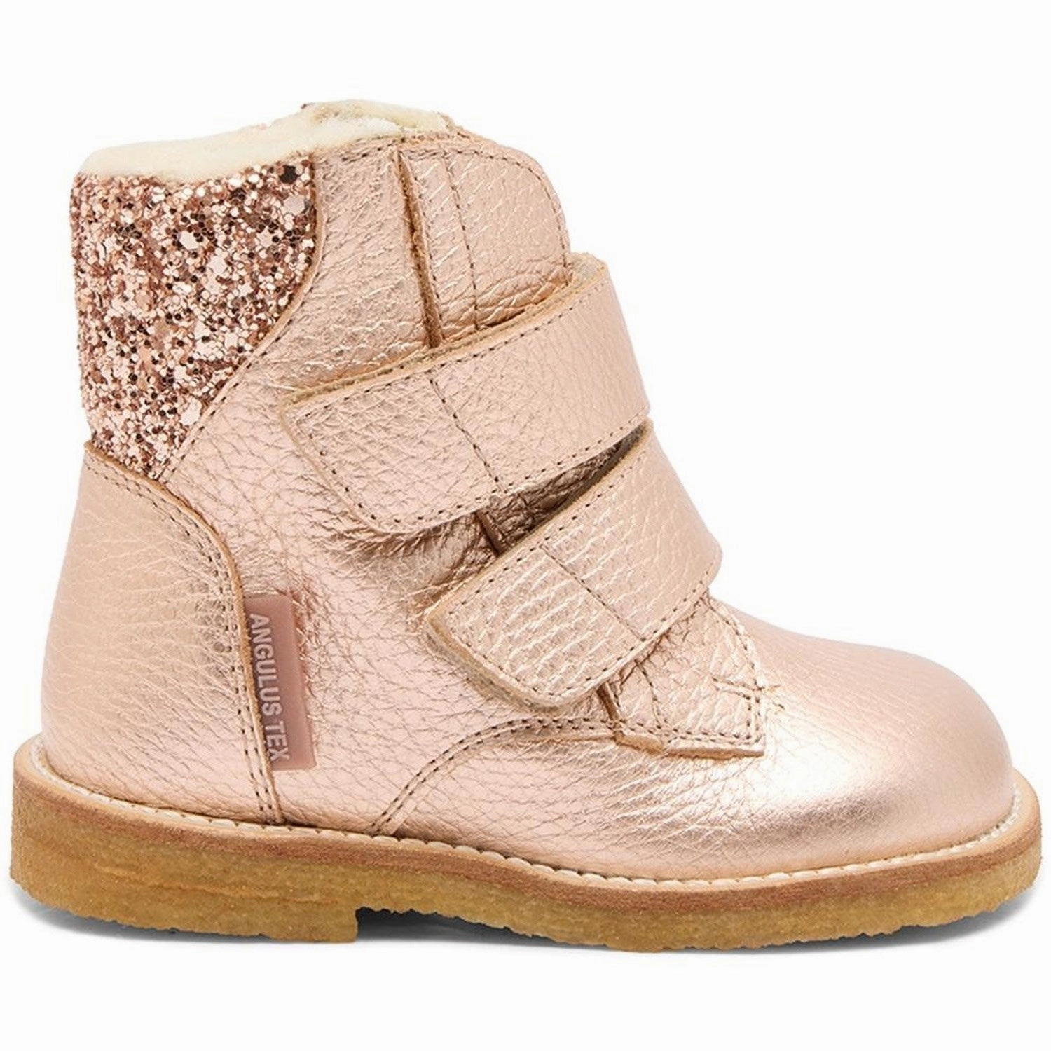 Distinctly Modern Constant Comfort Angulus Copper/Maple Glitter Tex-Boot Med Glitter Og Velcro Closure