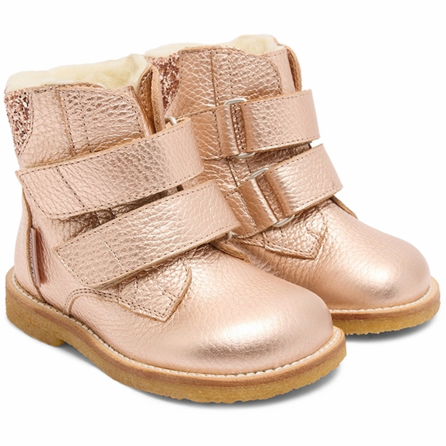 City Ready Angulus Copper/Maple Glitter Tex-Boot Med Glitter Og Velcro Closure