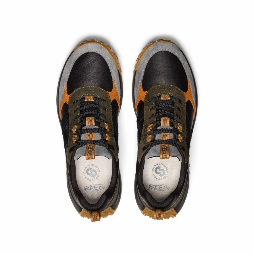 Move Clean Freedom Dressed Men'S Ks86 Leather Sneaker  |  Forest Night/Keen Maple