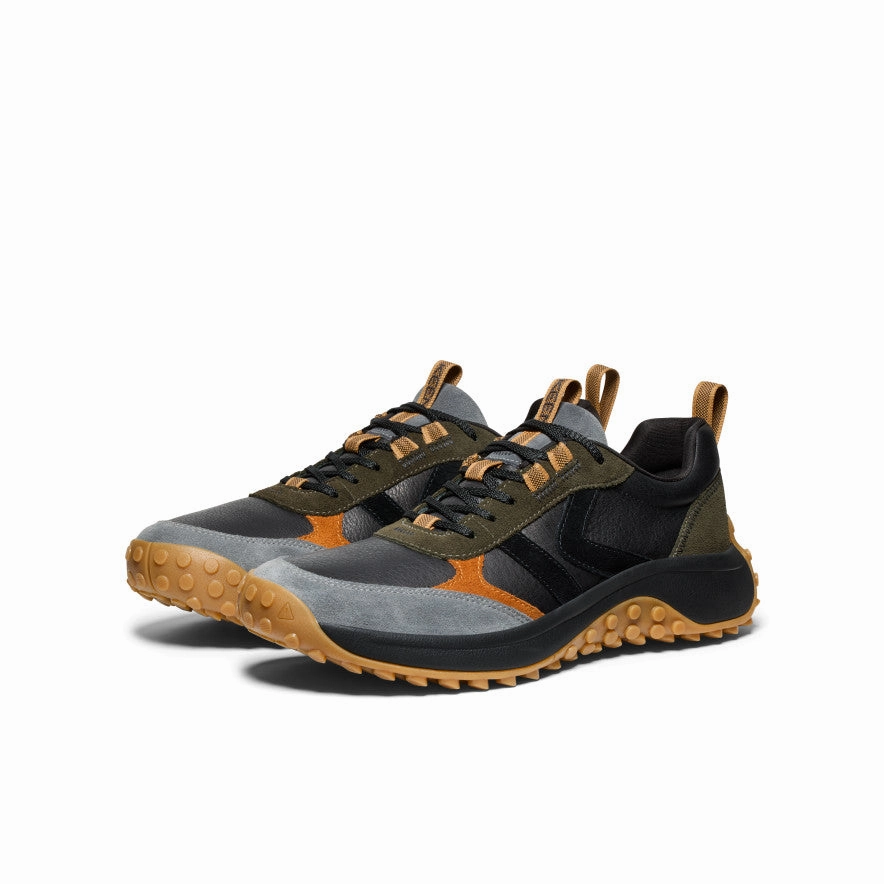 The Now Look Men'S Ks86 Leather Sneaker  |  Forest Night/Keen Maple
