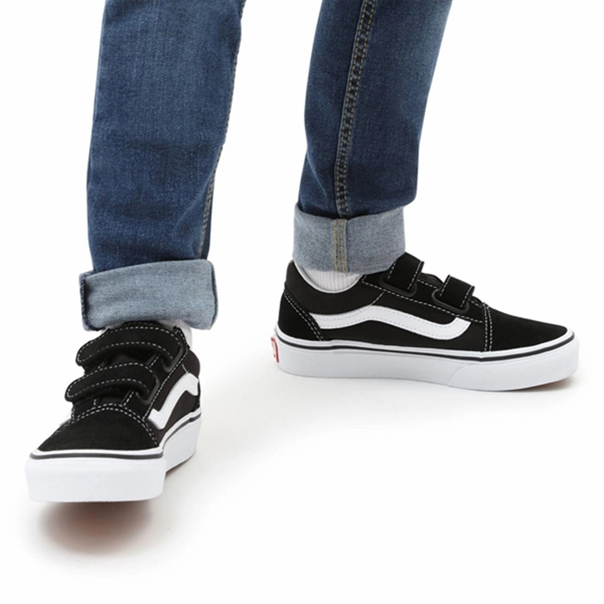 City-Layered Vans Old Skool V Black/True White Sko