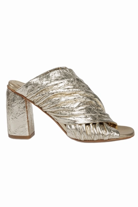 Designed For Pace Layer Smart Craquel' Lam' Leather Heeled Sandals