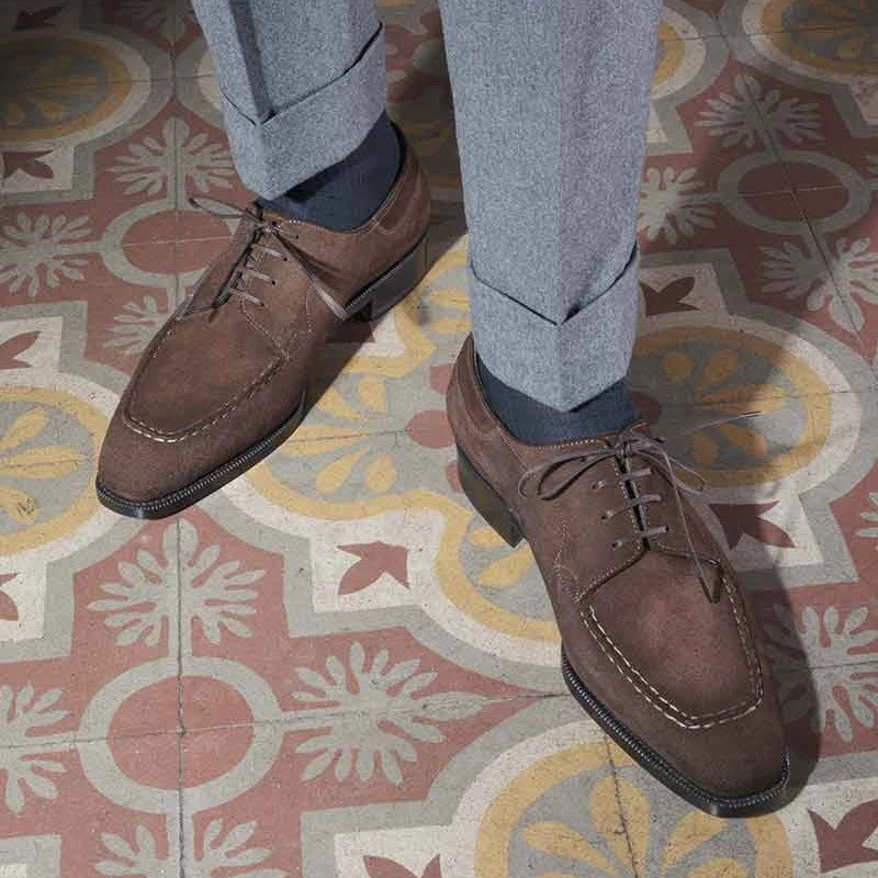 Urban Calm Tete Moc Toe Derby Mto - Bitter Chocolate Repello Suede