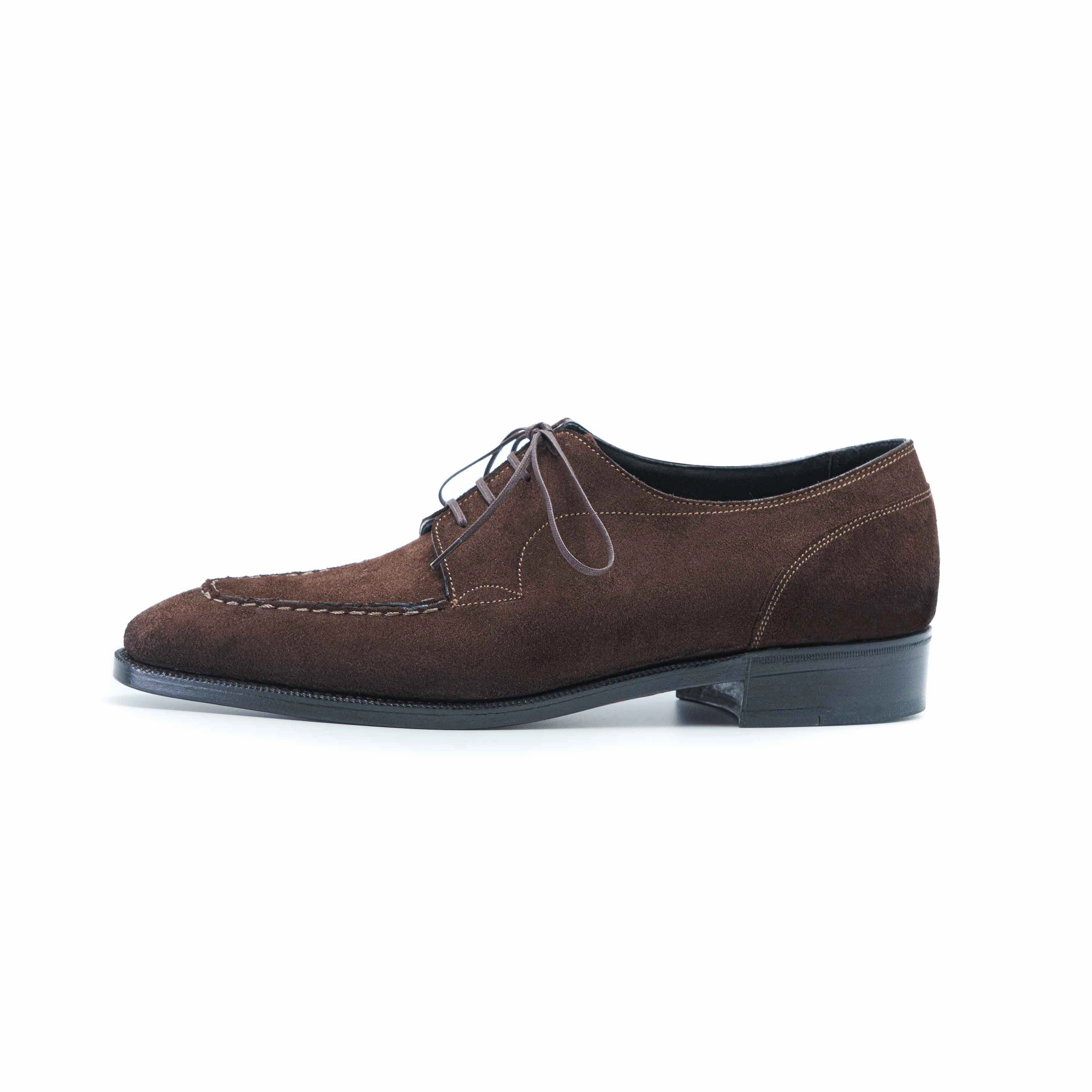 Tete Moc Toe Derby Mto - Bitter Chocolate Repello Suede Progressive Living