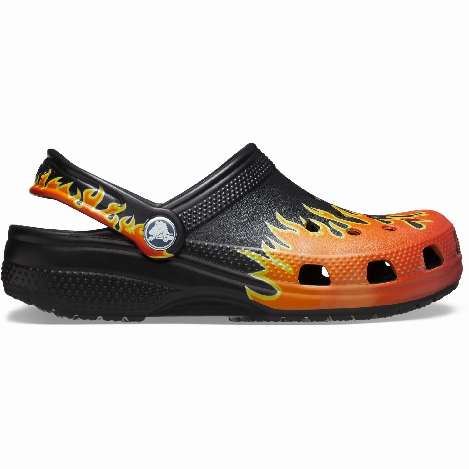 Urban Energy Crocs Black/Multi Classic Flames Clog