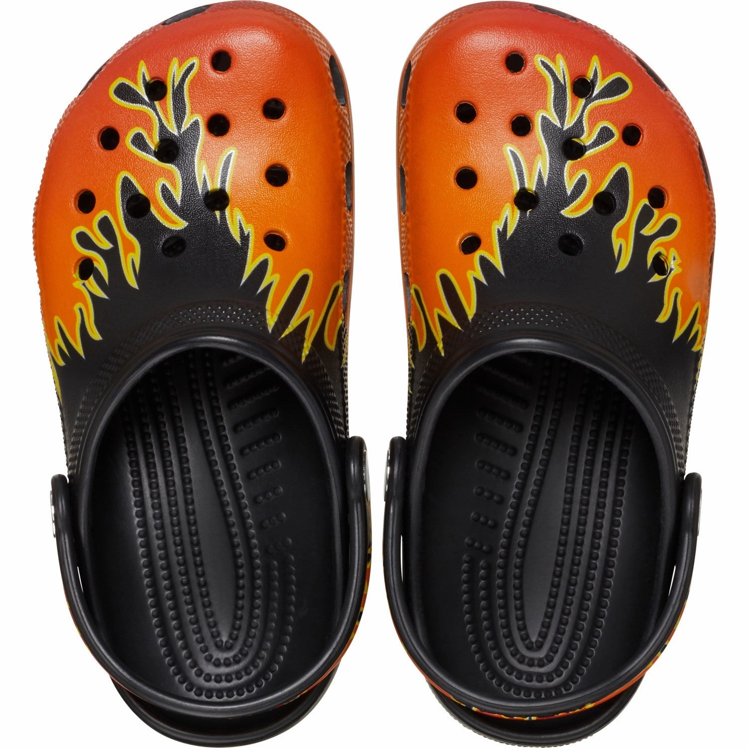 Effortless Fit Timeless Motionwear Crocs Black/Multi Classic Flames Clog